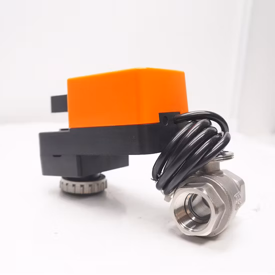 Válvula de bola de 2 vías con actuador eléctrico de acero inoxidable